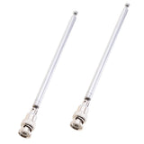 Maxbell 2Pieces 7 Sections Telescopic Antennas w/BNC Connectors for Radio Scanner
