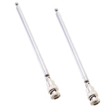 Maxbell 2Pieces 7 Sections Telescopic Antennas w/BNC Connectors for Radio Scanner