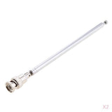 Maxbell 2Pieces 7 Sections Telescopic Antennas w/BNC Connectors for Radio Scanner