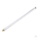 Maxbell 2Pieces 7 Sections Telescopic Antennas M3 Male Thread for Portable Radio TV