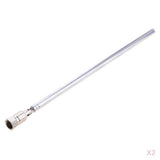 Maxbell 2Pieces Telescopic Aerial Antenna 7 Section F Type for TV AM FM Radio