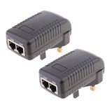 Maxbell 2Pieces UK Plug 12V 1A  Poe Power Supply for Networking Switch Router