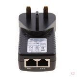 Maxbell 2Pieces UK Plug 12V 1A  Poe Power Supply for Networking Switch Router