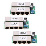 Maxbell 3Pieces Poe Power Supply Module injector for Ethernet Bridge Webcam Black