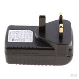 Maxbell 10Pieces UK Plug Poe Power Supply 48V 0.5A Over Ethernet Switch Router