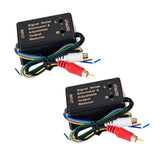 Maxbell 2Pieces Car Speaker Audio RCA Adapter High to Low Level Converter