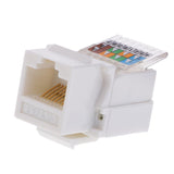 Maxbell 2Pieces Universal  Jack Module Cat5e Network Plug Toolfree Inline White