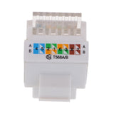 Maxbell 2Pieces Universal  Jack Module Cat5e Network Plug Toolfree Inline White