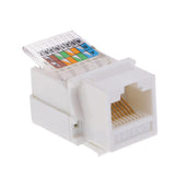 Maxbell 2Pieces Universal  Jack Module Cat5e Network Plug Toolfree Inline White