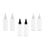 Maxbell 6pcs Plastic 100ml Travel Squeeze Bottle Lotion Shampoo Container Clear Cap