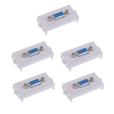 Maxbell 5 Packs VGA Wall Socket Module Wallplate Plug with Frame Directly Plug Type