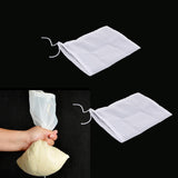 Maxbell 2 Pcs Milk Coffee Juice Reusable Nylon Mesh Strainer Filter Bag 15x20cm