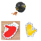 Maxbell Pet Dog Squeaky Ball Feeding Toy and Pet Grooming Brush Massage Hand Glove