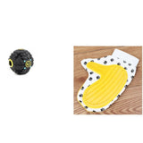 Maxbell Pet Dog Squeaky Ball Feeding Toy and Pet Grooming Brush Massage Hand Glove