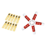 Maxbell 10pcs Alto Sax Reeds Strength 2.5+5 Tubes Clarinet Saxophone Cork Grease