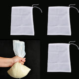 Maxbell 3 Pcs Milk Coffee Juice Reusable Nylon Mesh Strainer Filter Bag 15x20cm