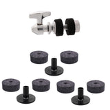 Maxbell Hi Hat Cymbal Clutch+3pcs Long Cymbal Sleeves+6pcs Drum Set Felt Washers