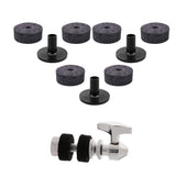 Maxbell Hi Hat Cymbal Clutch+3pcs Long Cymbal Sleeves+6pcs Drum Set Felt Washers