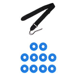 Maxbell Adjustable Guitar Strap+10pcs Strap Block Rubber Safety Strap Lock Washer