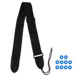 Maxbell Adjustable Guitar Strap+10pcs Strap Block Rubber Safety Strap Lock Washer