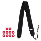 Maxbell Adjustable Guitar Strap+10pcs Strap Block Rubber Safety Strap Lock Washer