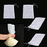 Maxbell 4 Pcs Milk Coffee Juice Reusable Nylon Mesh Strainer Filter Bag 15x20cm