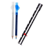 Maxbell 2Pcs Tailors Chalk Pen Pencil Sewing Dressmakers + 1Pcs Black Sewing Gauge