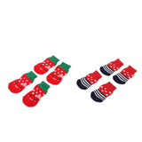Maxbell 4 Pairs  New Puppy Dog Cute Cartoon Non-Slip Socks Pet Slippers Size S and M