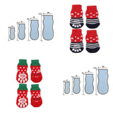 Maxbell 4 Pairs  New Puppy Dog Cute Cartoon Non-Slip Socks Pet Slippers Size S and M