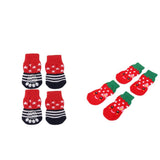 Maxbell 4 Pairs  New Puppy Dog Cute Cartoon Non-Slip Socks Pet Slippers Size S and M