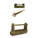 Maxbell Retro Chinese Old Style Carved Bird/Password Padlock Lock with Key for Case