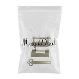 Maxbell Retro Chinese Old Style Carved Bird/Password Padlock Lock with Key for Case