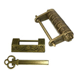 Maxbell Retro Chinese Old Style Carved Bird/Password Padlock Lock with Key for Case