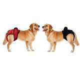 Maxbell 2 pcs Dog Physiological Pants Femal Dogs Sanitary Pant Diaper Black Red L