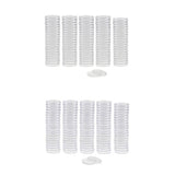 Maxbell 200x Clear Round Plastic Coin Capsules Container Storage Holder Case 30/37mm