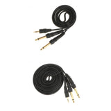 Maxbell 3.5mm to Double 6.5mm Adapter Male to Male Audio Cable Cord Wire 2m+1m