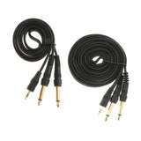Maxbell 3.5mm to Double 6.5mm Adapter Male to Male Audio Cable Cord Wire 2m+1m