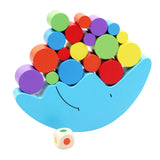 Maxbell 2 Sets Wooden Moon & Elephant Beam Balance Stacking Blocks Educational Toy