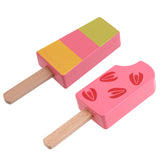 Maxbell 2 Pieces Wooden Mini Popsicle Food Play Set Kids Kitchen Pretend Play Toy