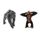 Maxbell Realistic Gorilla with baby + Little Gorilla Wildlife Animal Model Kids Toy