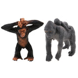 Maxbell Realistic Gorilla with baby + Little Gorilla Wildlife Animal Model Kids Toy