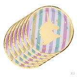 Maxbell 18pcs Unicorn Round Disposable Paper Plates Birthday Party Tableware DIY 7"