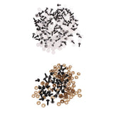 Maxbell 200 Pieces Plastic Safety Eyes for Bear Doll DIY Craft 10mm 12mm Clear