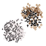 Maxbell 200 Pieces Plastic Safety Eyes for Bear Doll DIY Craft 10mm 12mm Clear