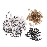 Maxbell 200 Pieces Plastic Safety Eyes for Bear Doll DIY Craft 10mm 12mm Clear