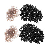 Maxbell 200pcs Black Plastic Safety Eye with Backs for Bear Doll DIY Craft 15mm 20mm