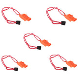 Maxbell 5 Pieces Emergency Survival Safety Whistles Scuba Diving Camping Hiking