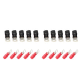 Maxbell 20x 35mm2/25mm2 Copper Tube Terminals Battery Welding Cable Lug Ring Crimps