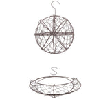 Maxbell 2pcs Retro Iron Moon Shape Succulent Pot Metal Hanging Planter Plant Holder