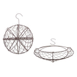 Maxbell 2pcs Retro Iron Moon Shape Succulent Pot Metal Hanging Planter Plant Holder